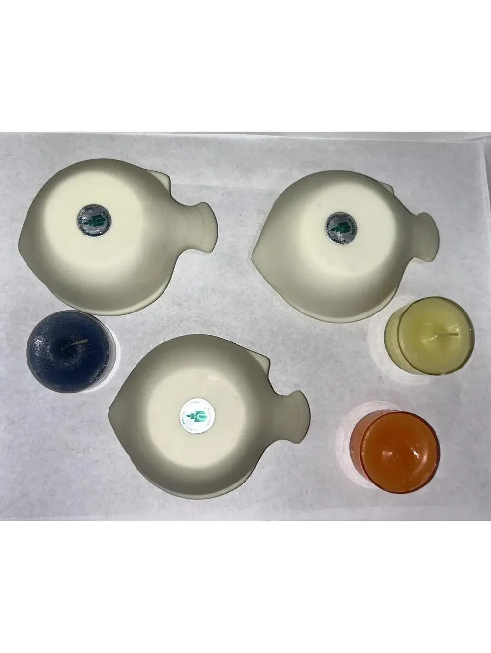 PartyLite Aqua Pals Floating Fish Tealight Candle Holders Retired P7144 Vintage - Picture 2 of 5